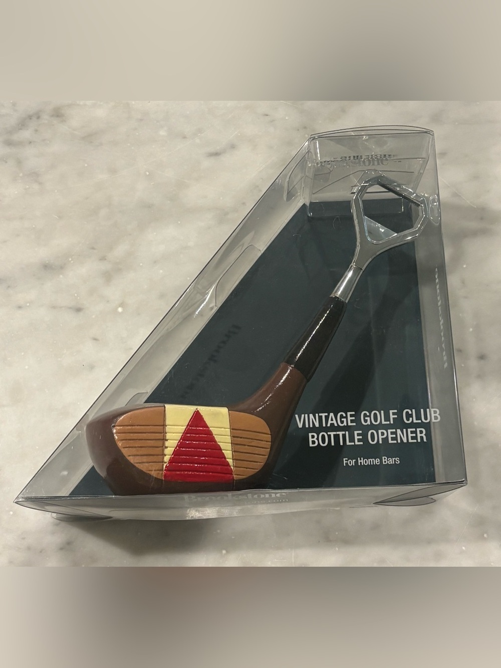 Brookstone Vintage Golf Club Bottle Opener Hand Painted New In Box Barware Gift
